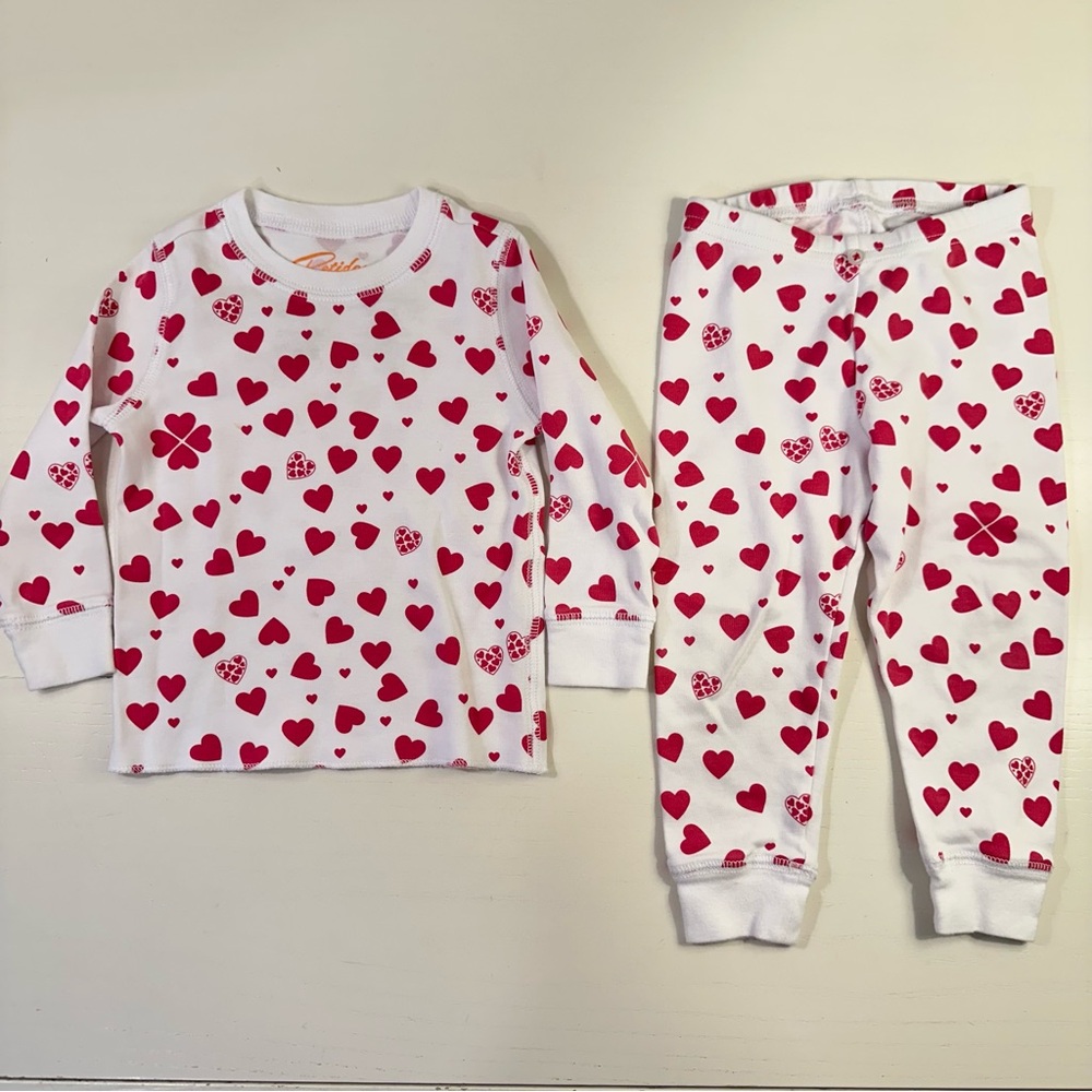 Petidoux Valentines Hearts Pima PJs 1